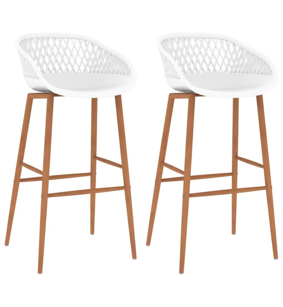 Barhocker 2 Stk. Weiss
