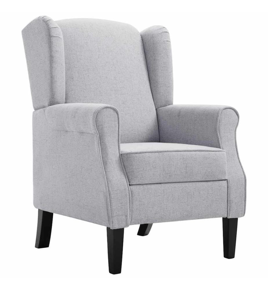Fauteuil gris clair tissu