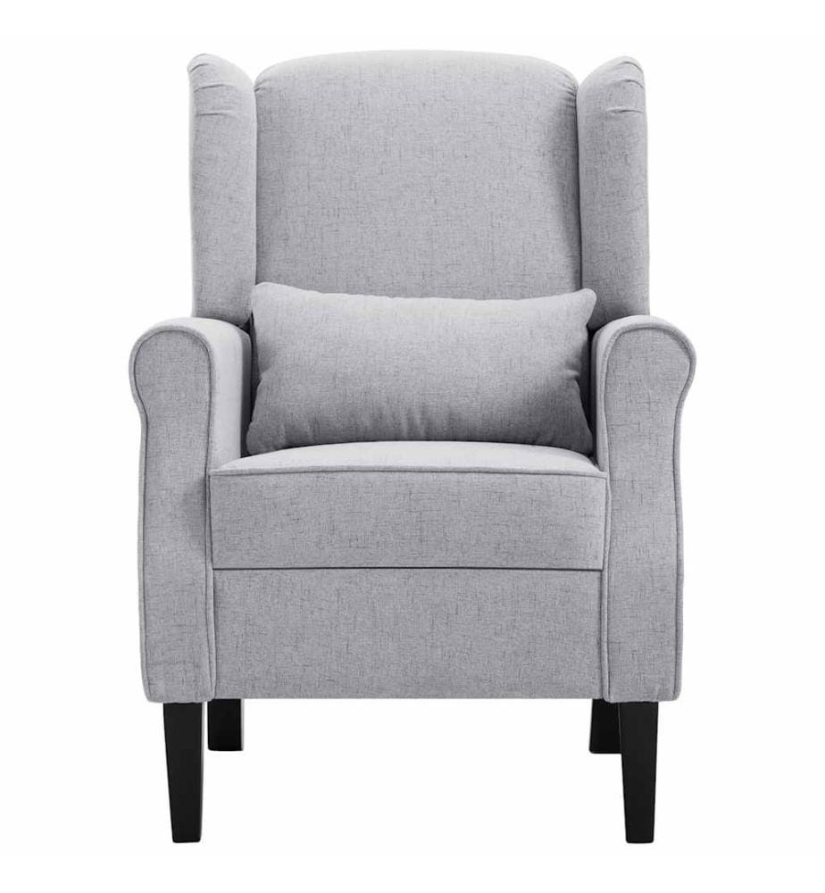 Fauteuil gris clair tissu