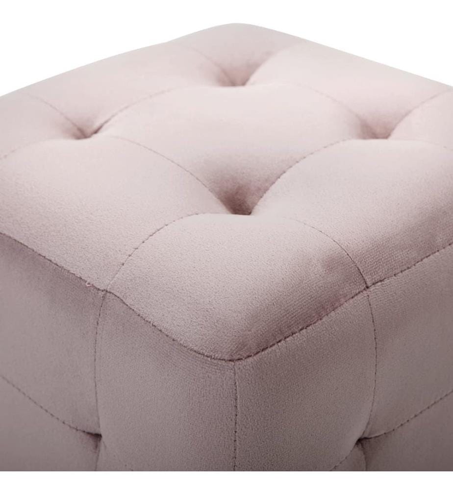 Nachttische 2 Stk. Rosa 30×30×30 cm Samtstoff