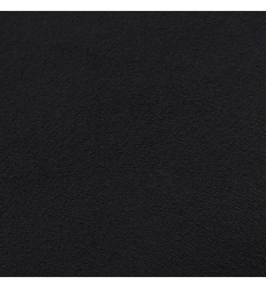 Hocker Schwarz und Golden Samt 28 x 36 cm