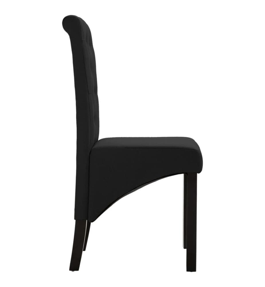 Esszimmerstühle 4 Stk. Schwarz Stoff