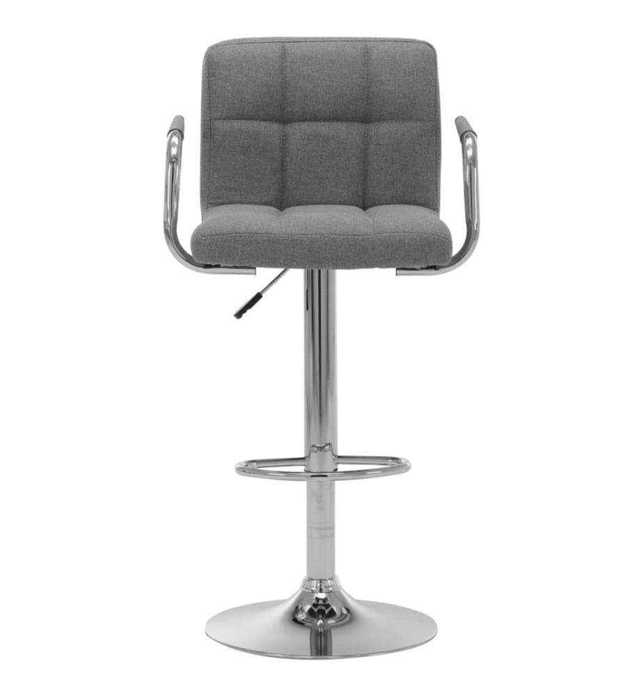 Barhocker 2 Stk. Hellgrau Stoff