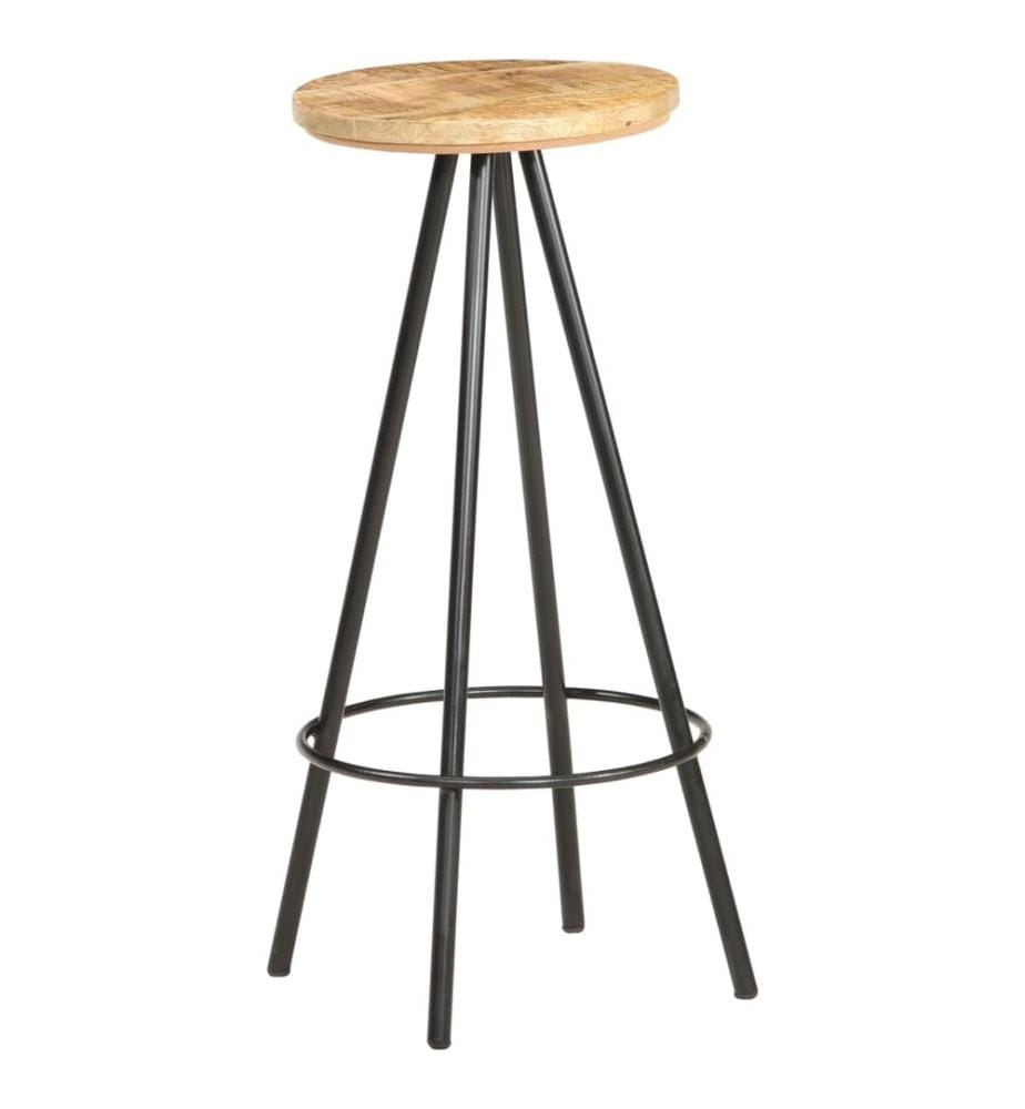 Barhocker 4 Stk. Raues Mangoholz
