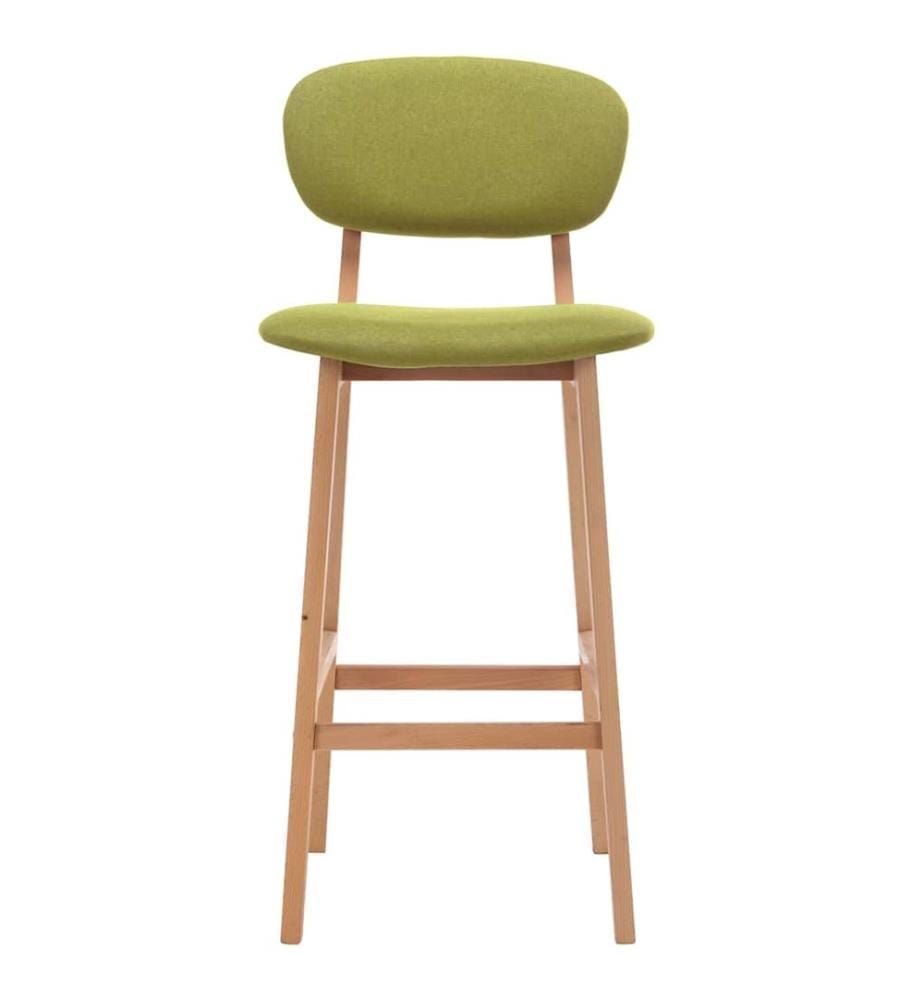 Barhocker 2 Stk. Grün Stoff