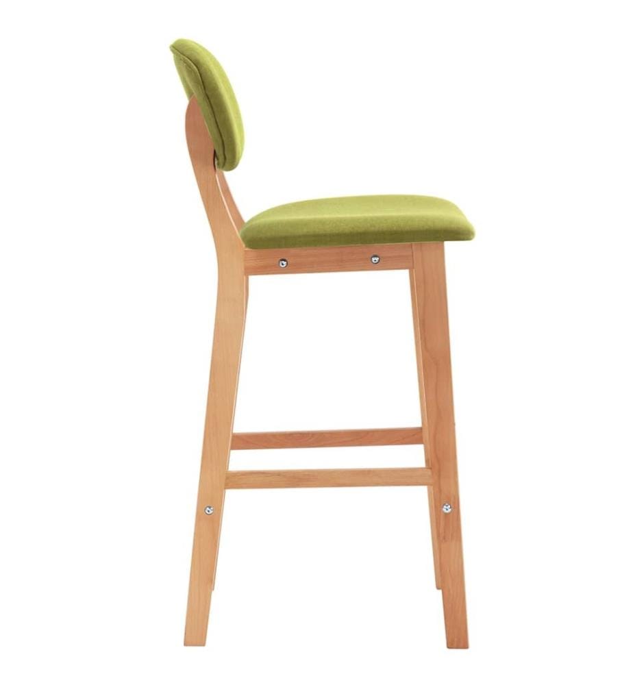 Barhocker 2 Stk. Grün Stoff