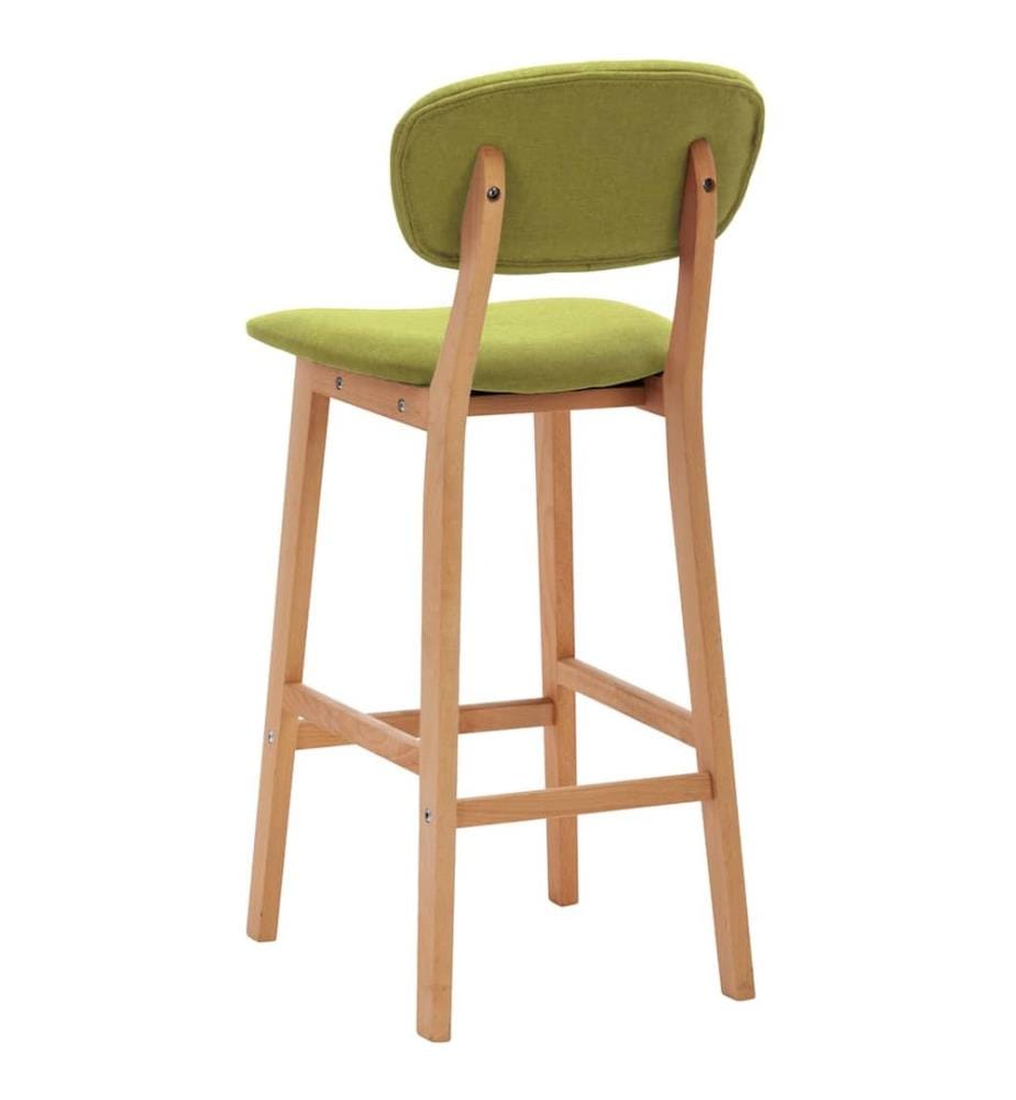 Barhocker 2 Stk. Grün Stoff