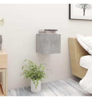 Table de chevet Gris béton 30,5x30x30 cm Bois d'ingénierie