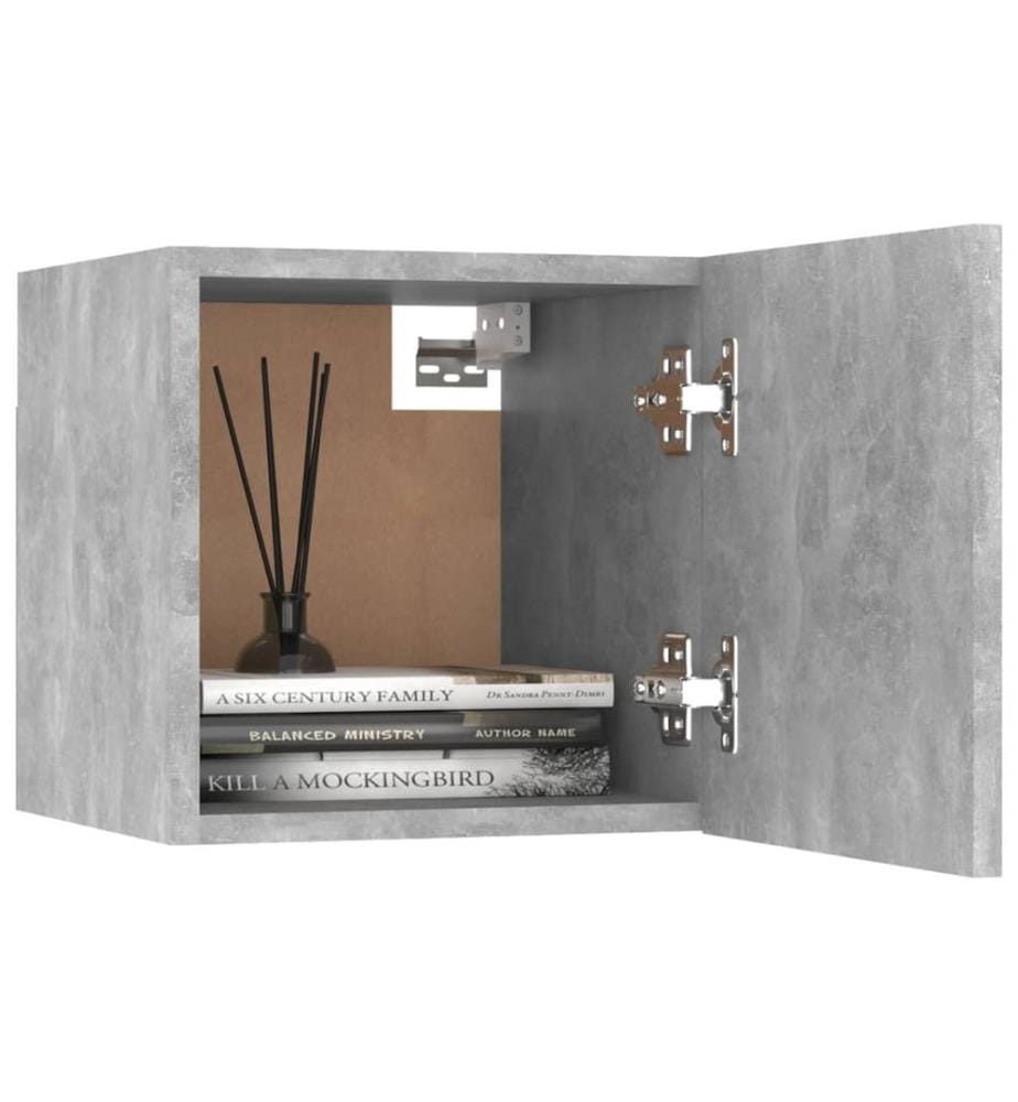 Table de chevet Gris béton 30,5x30x30 cm Bois d'ingénierie
