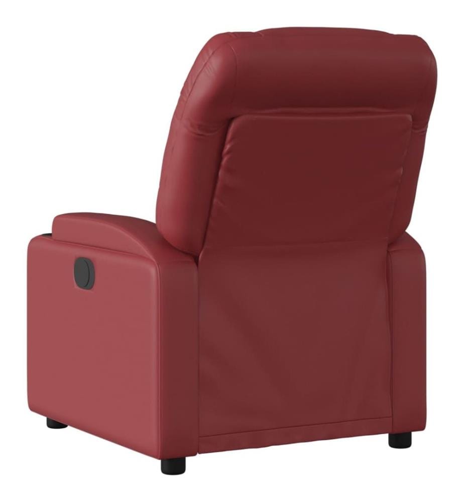 Fauteuil de massage inclinable électrique rouge bordeaux
