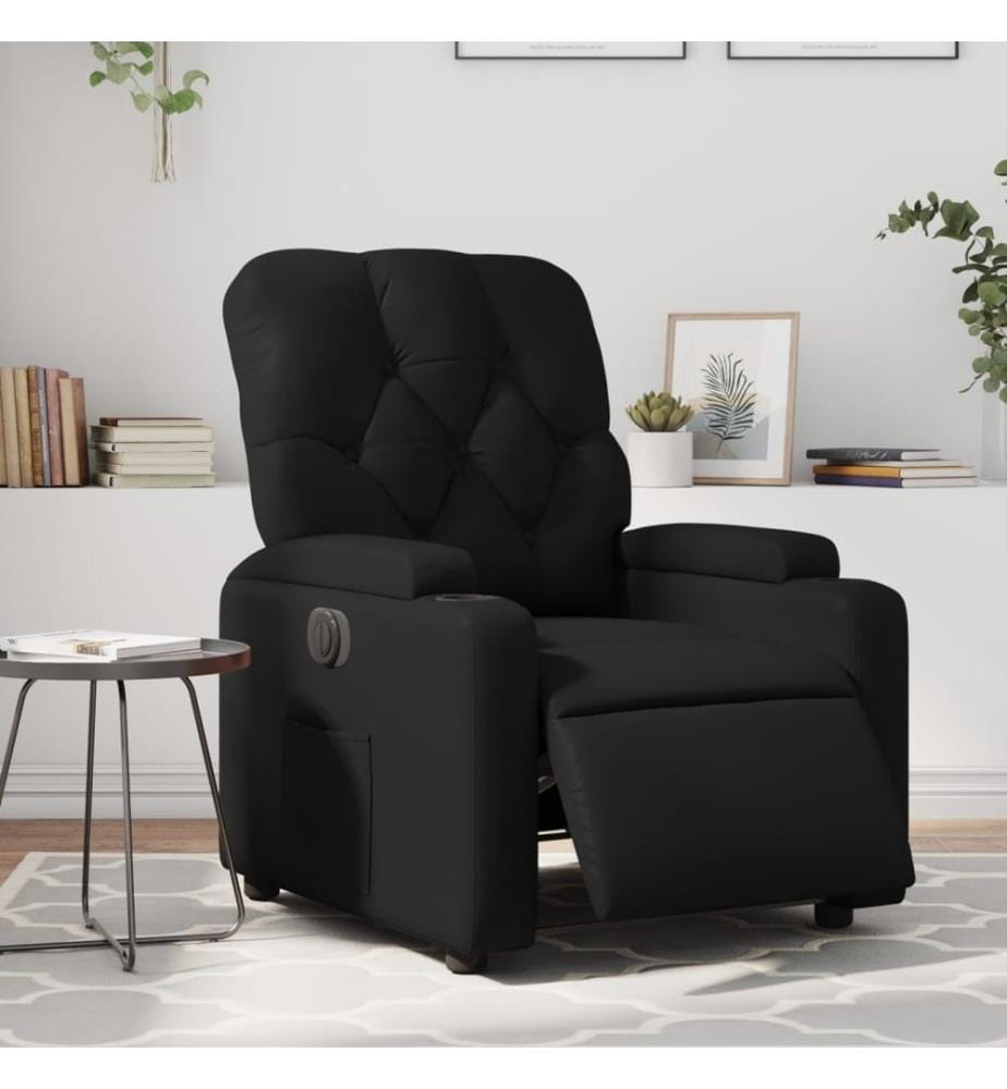 Relaxsessel Elektrisch Schwarz Kunstleder