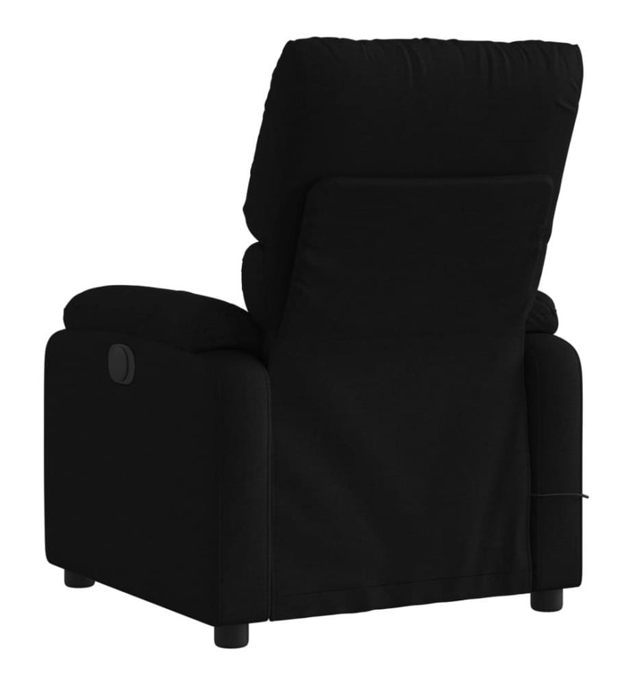 Fauteuil de massage inclinable électrique Noir Tissu