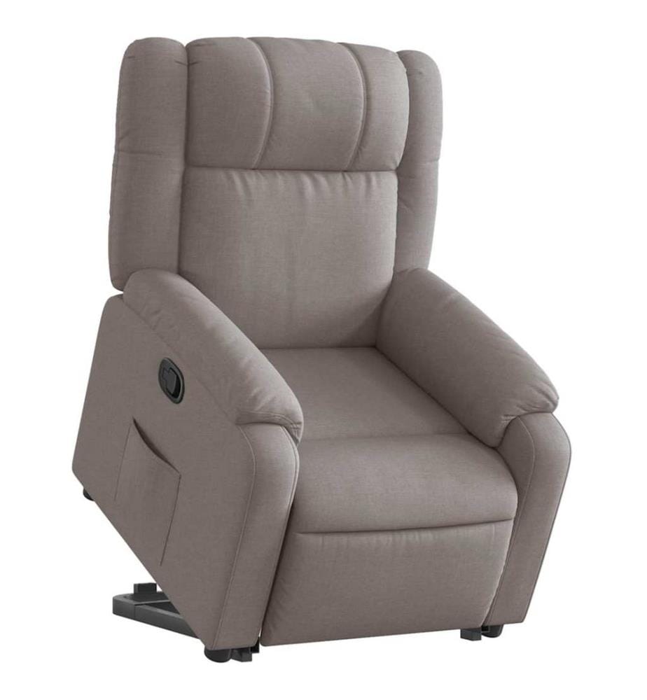 Fauteuil inclinable taupe tissu