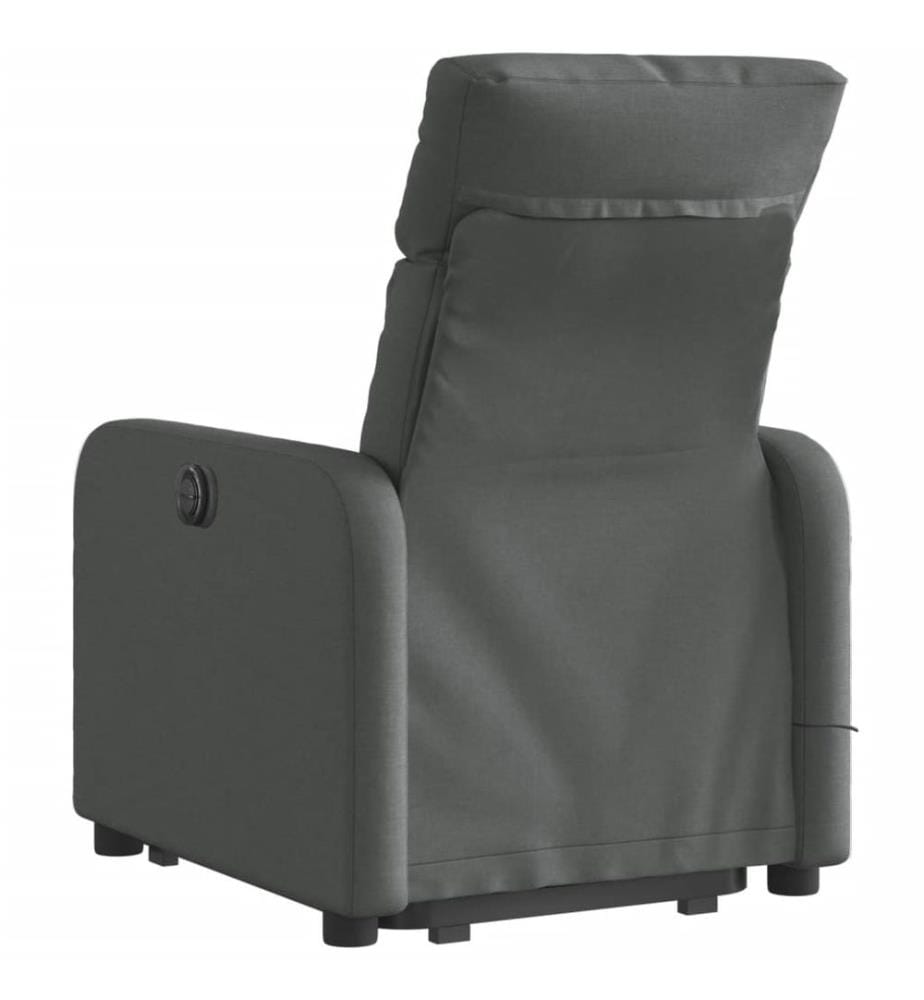 Fauteuil de massage inclinable Gris foncé Tissu