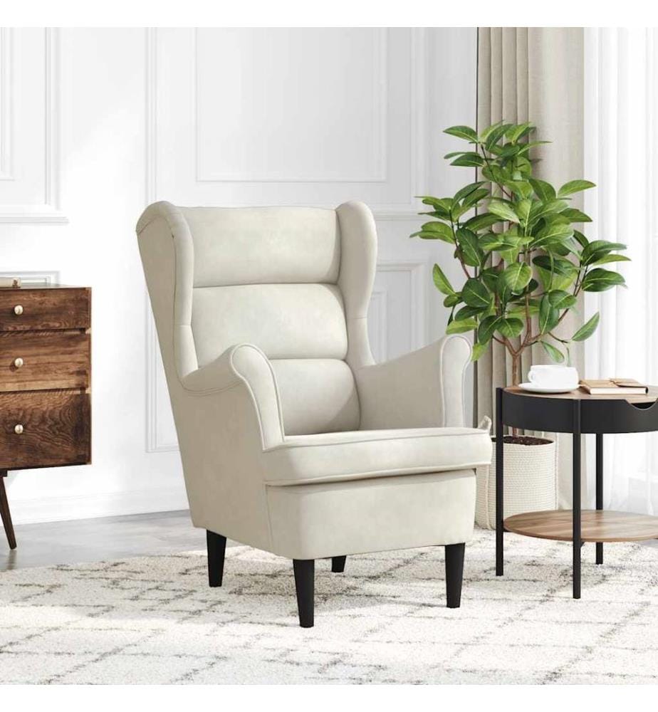 Sessel Cremeweiss Samt
