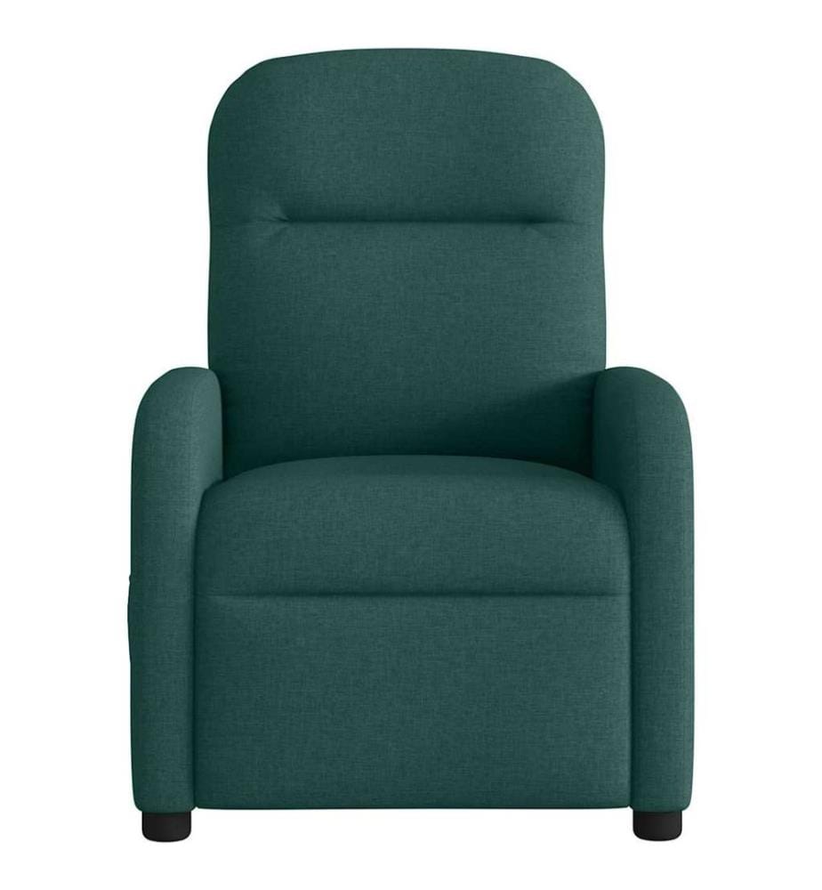 Massagesessel Elektrisch Dunkelgrün Stoff