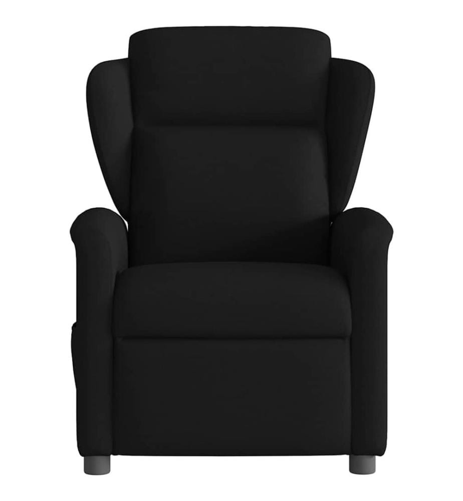 Fauteuil de massage inclinable électrique Noir Tissu