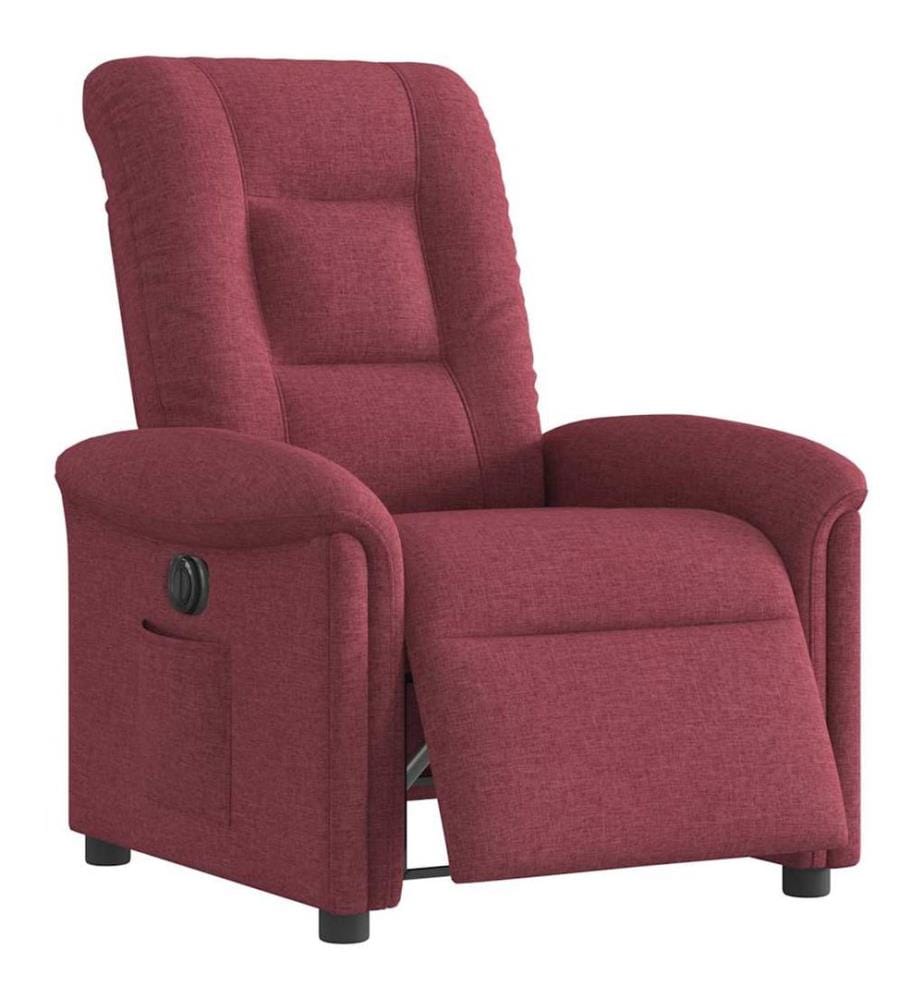 Fauteuil inclinable électrique Rouge bordeaux Tissu