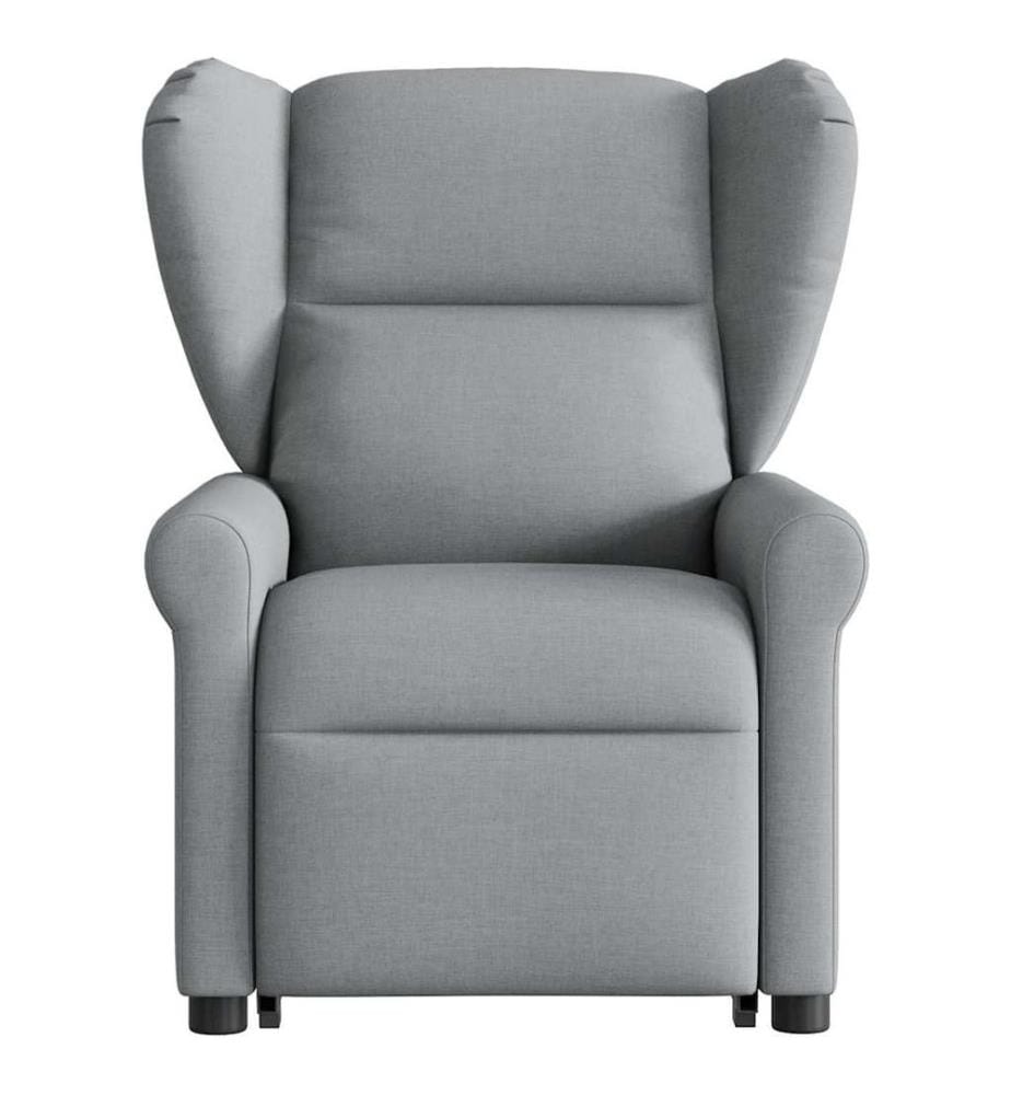 Fauteuil inclinable de massage électrique Gris clair Tissu