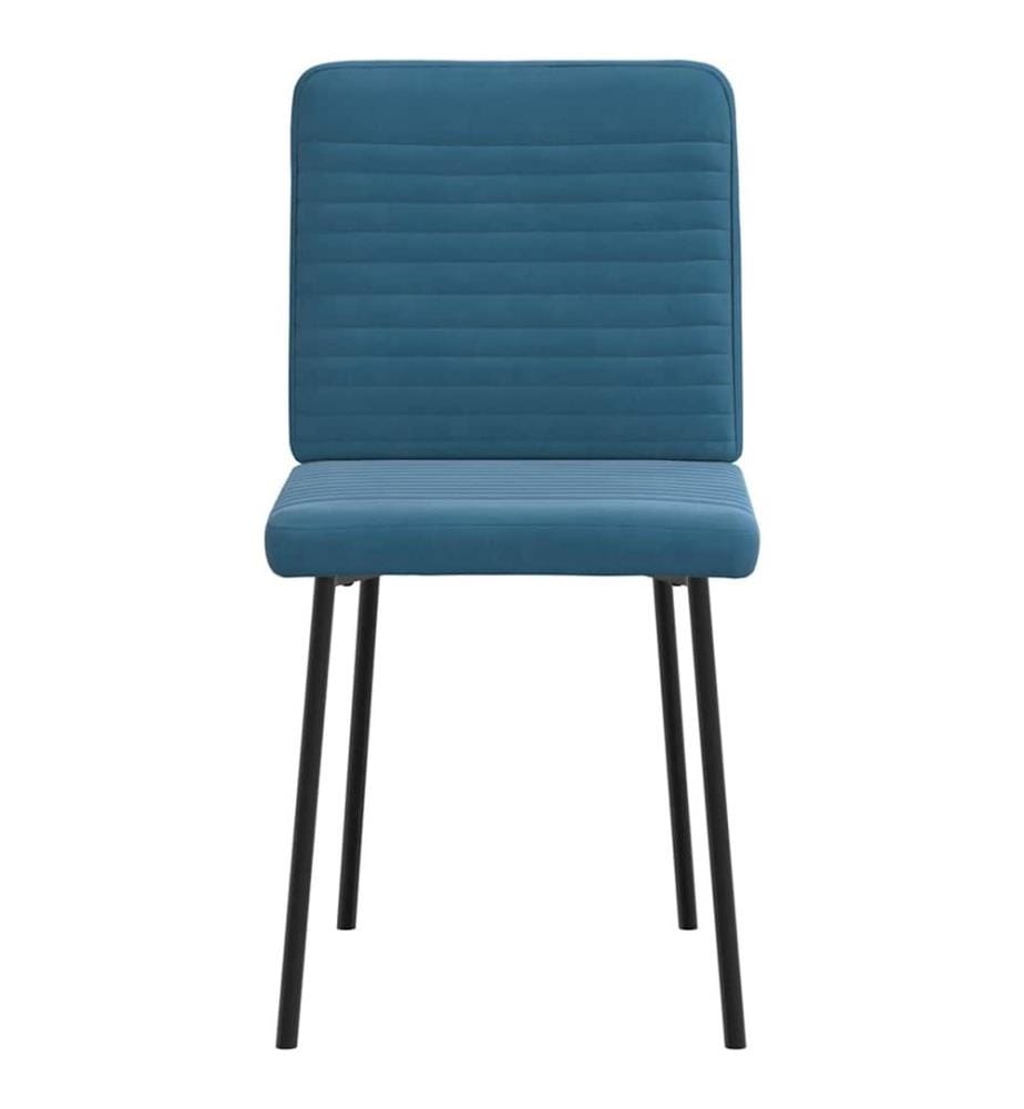 Esszimmerstühle 4 Stk. Blau Samt