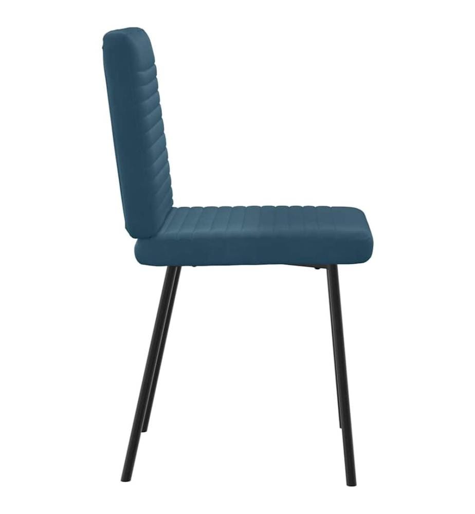 Esszimmerstühle 4 Stk. Blau Samt