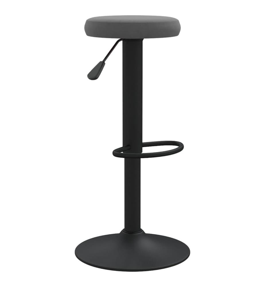 Barhocker 2 Stk. Dunkelgrau Samt