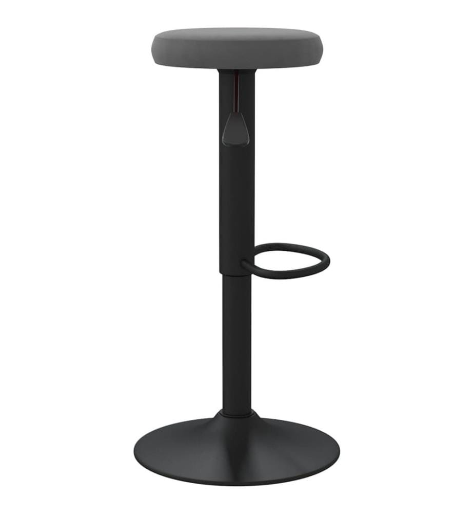 Barhocker 2 Stk. Dunkelgrau Samt