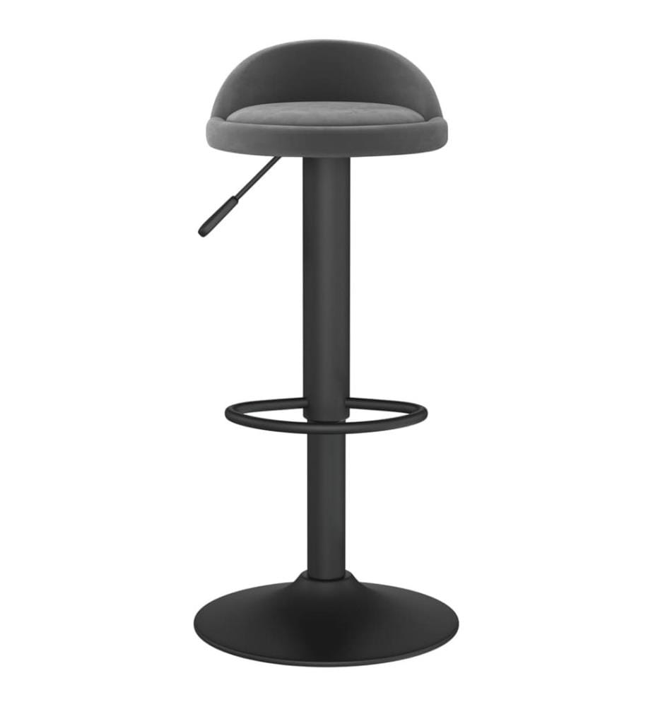 Barhocker 2 Stk. Dunkelgrau Samt