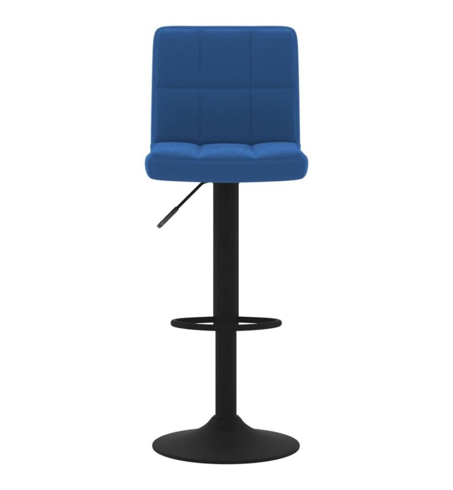 Barhocker 2 Stk. Blau Samt