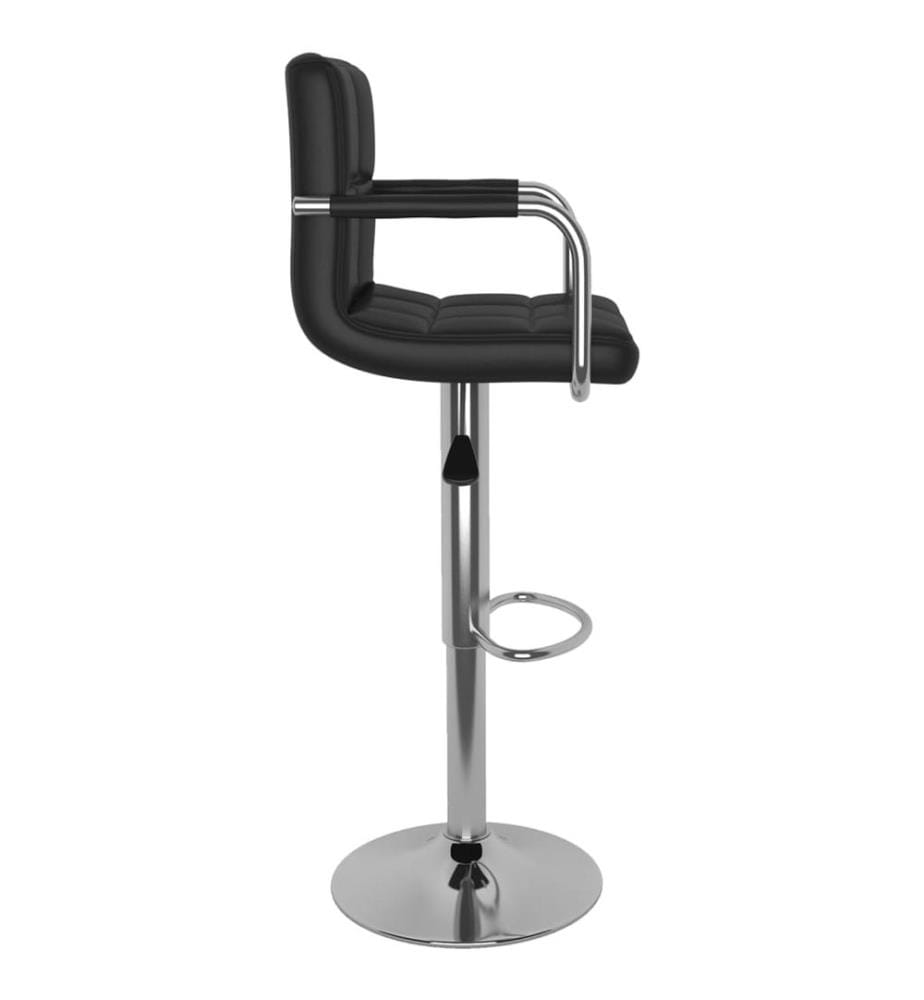 Barhocker 2 Stk. Schwarz Kunstleder