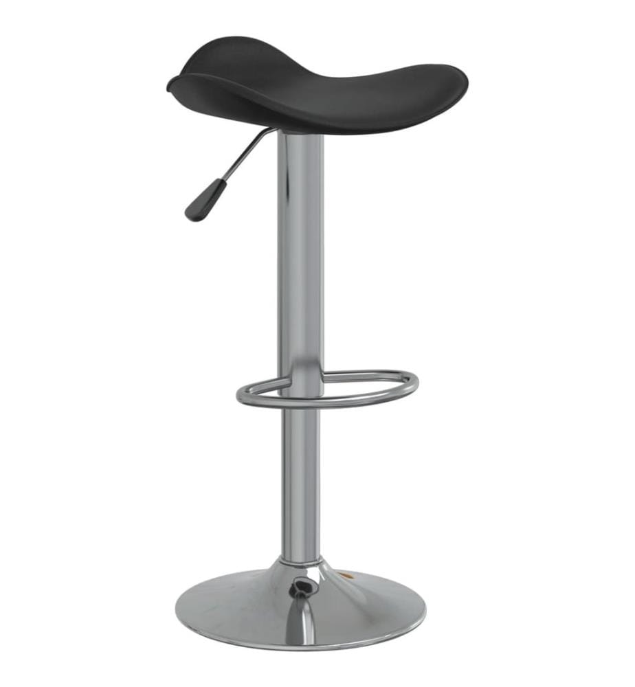 Barhocker 2 Stk. Schwarz Verchromter Stahl und Kunstleder
