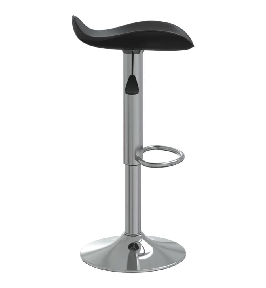 Barhocker 2 Stk. Schwarz Verchromter Stahl und Kunstleder