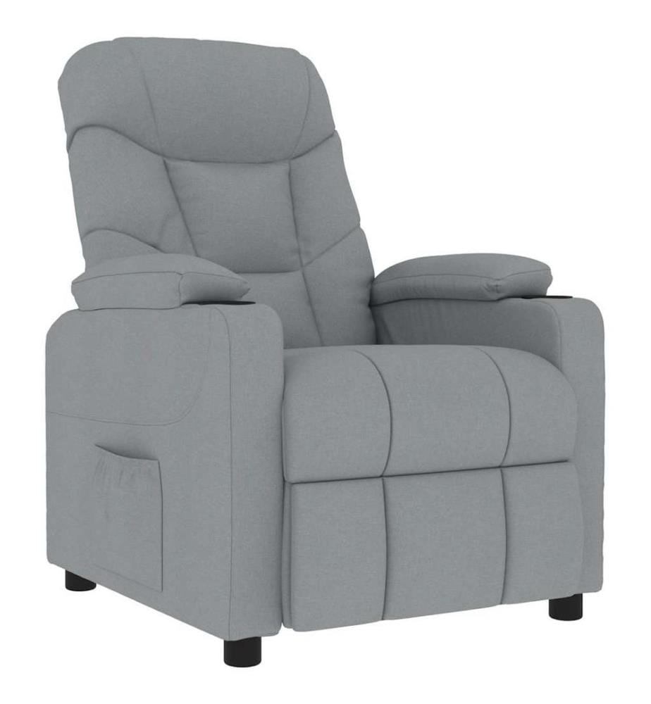Fauteuil de massage Gris clair Tissu