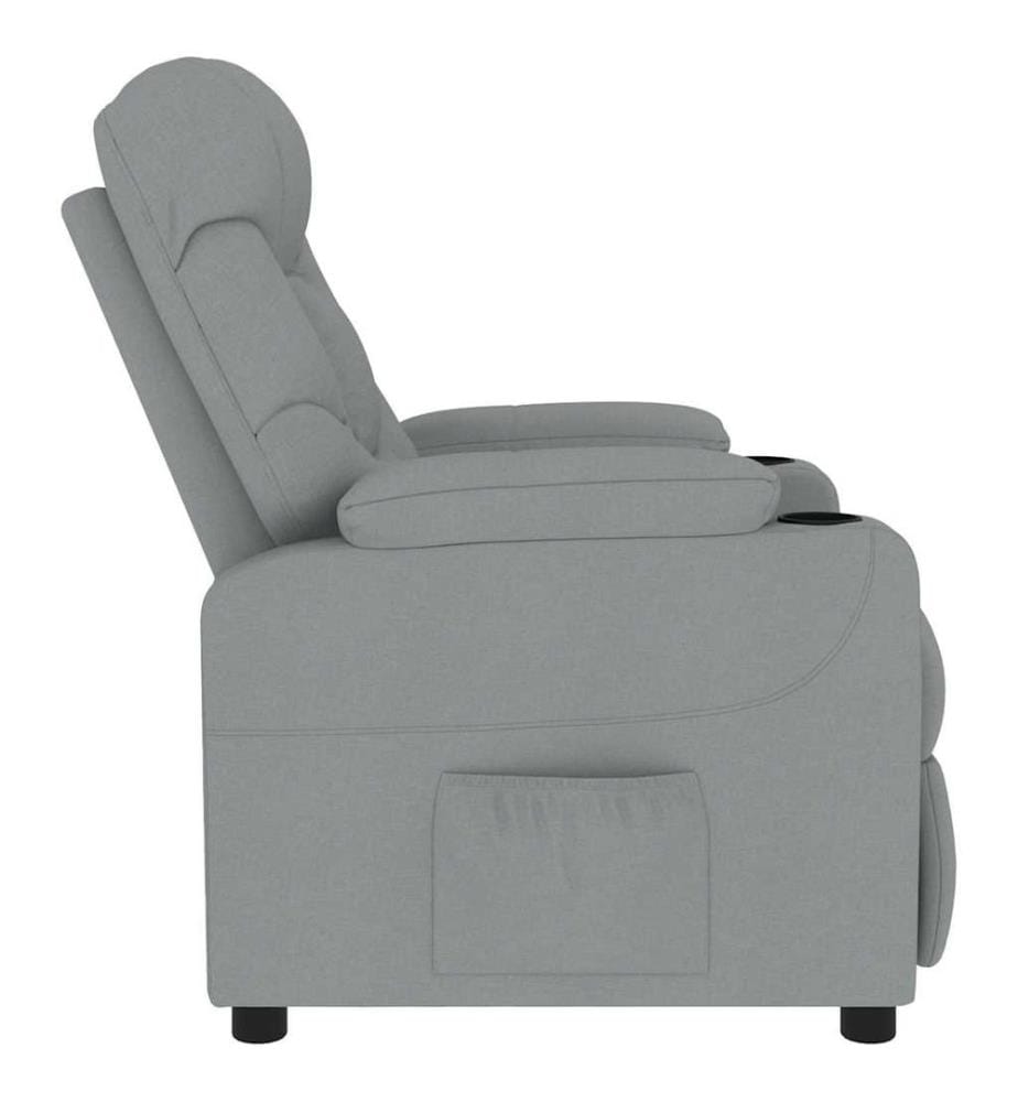 Fauteuil de massage Gris clair Tissu