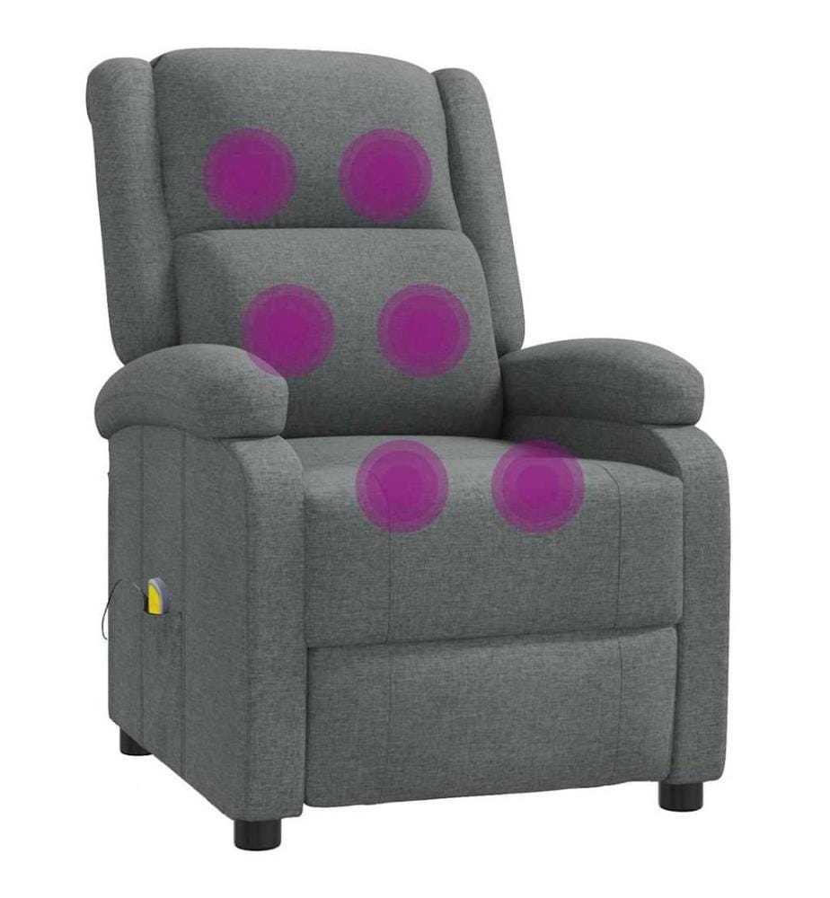Massagesessel Dunkelgrau Stoff