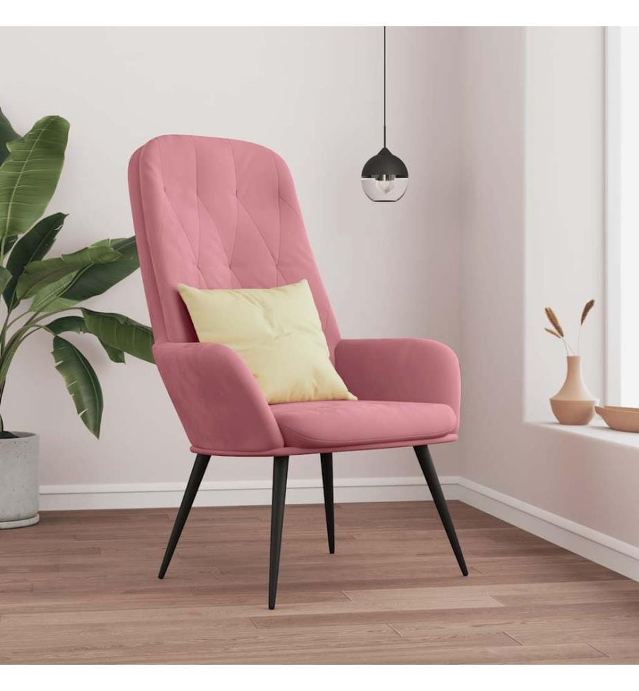 Relaxsessel Rosa Samt
