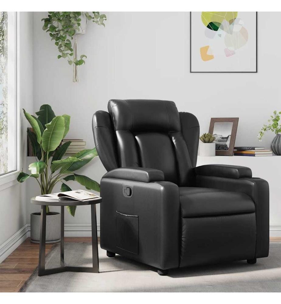 Relaxsessel Schwarz Kunstleder