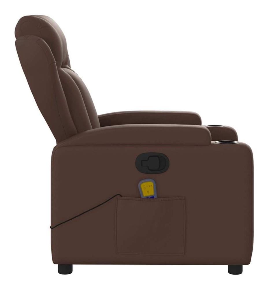 Massagesessel Braun Kunstleder