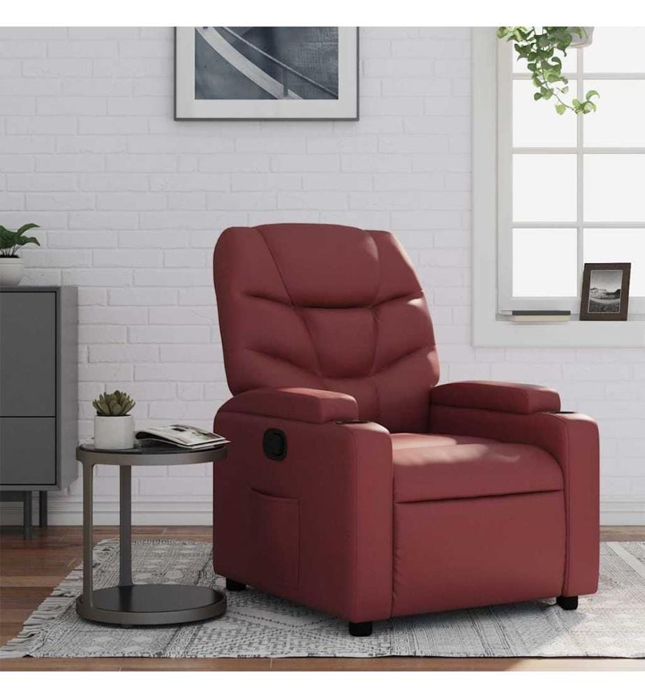 Fauteuil inclinable Rouge bordeaux Similicuir