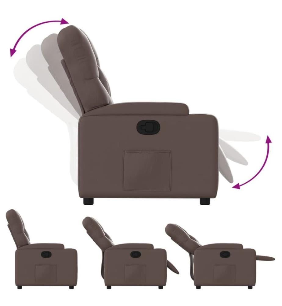 Relaxsessel Braun Kunstleder