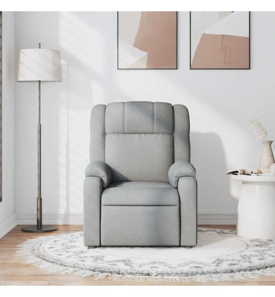 Fauteuil inclinable Gris clair Tissu
