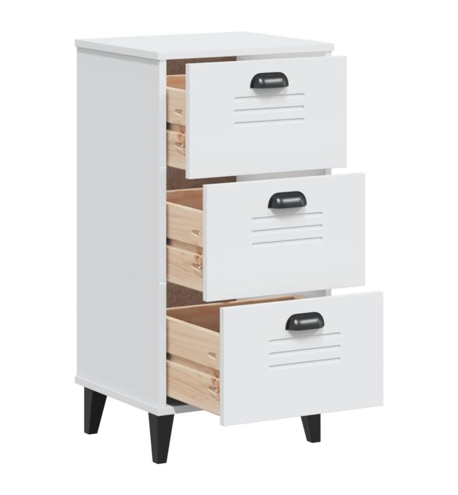 Table de chevet VIKEN blanc bois d'ingénierie