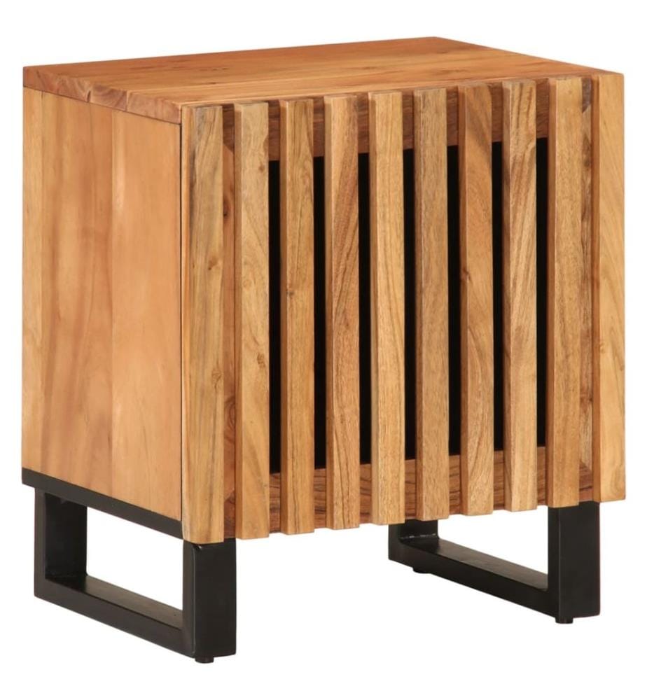 Tables de chevet 2 pcs 40x34x46 cm bois d'acacia massif