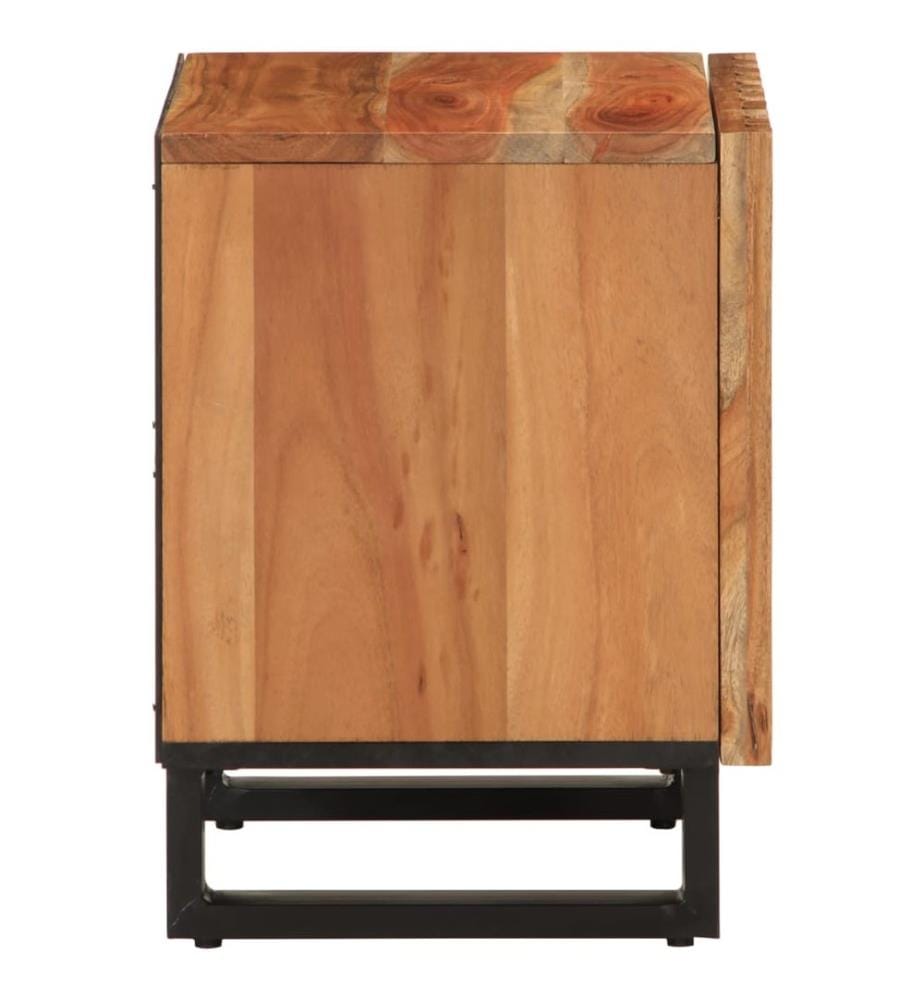Tables de chevet 2 pcs 40x34x46 cm bois d'acacia massif