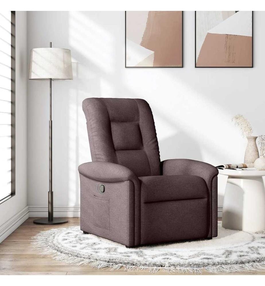 Fauteuil inclinable Marron foncé Tissu