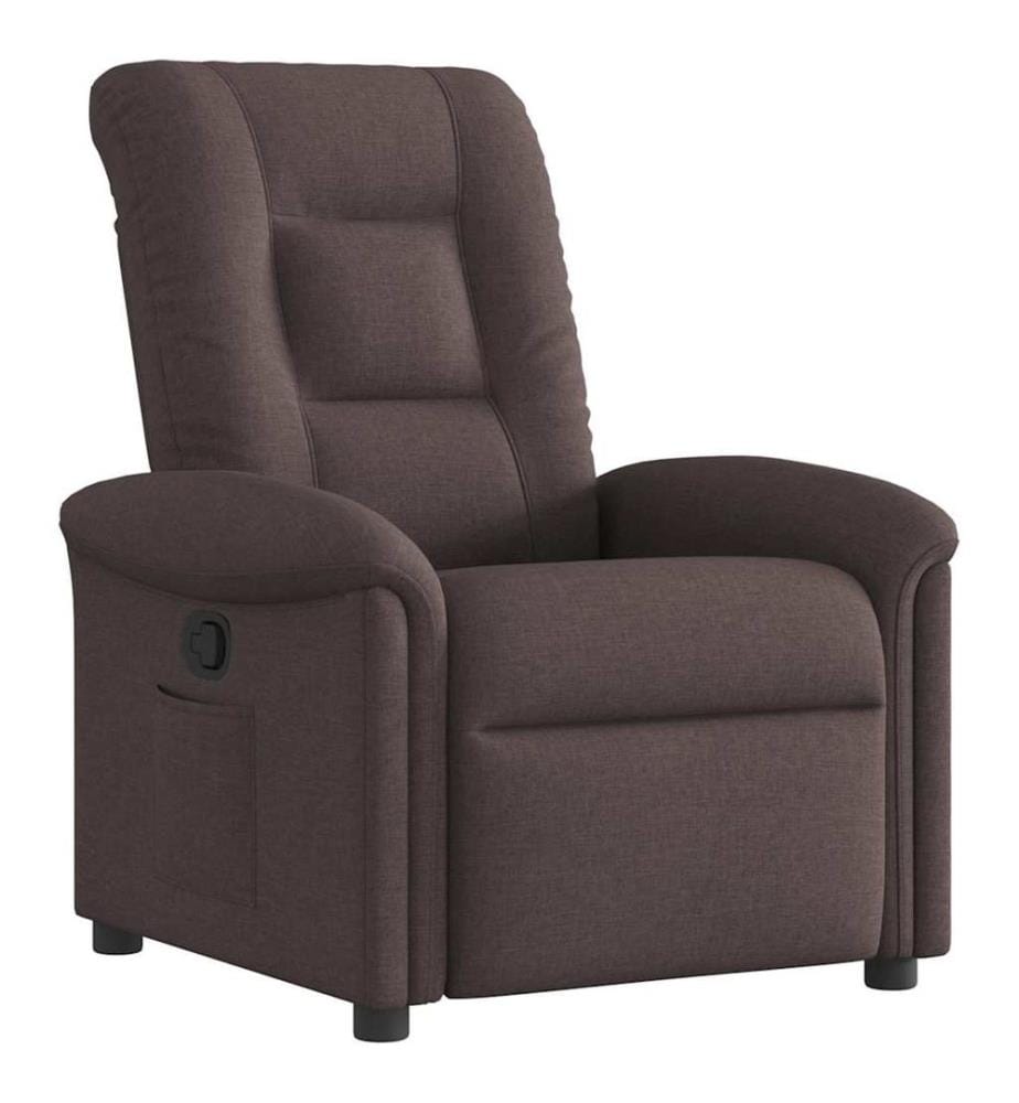 Fauteuil inclinable Marron foncé Tissu