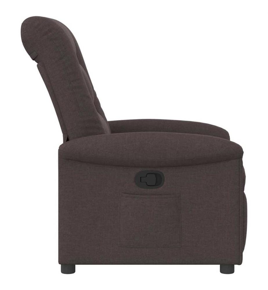 Fauteuil inclinable Marron foncé Tissu