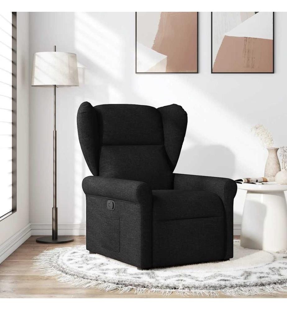 Fauteuil inclinable Noir Tissu