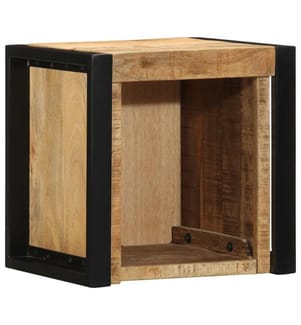Table de chevet 40x35x40 cm bois massif de manguier brut