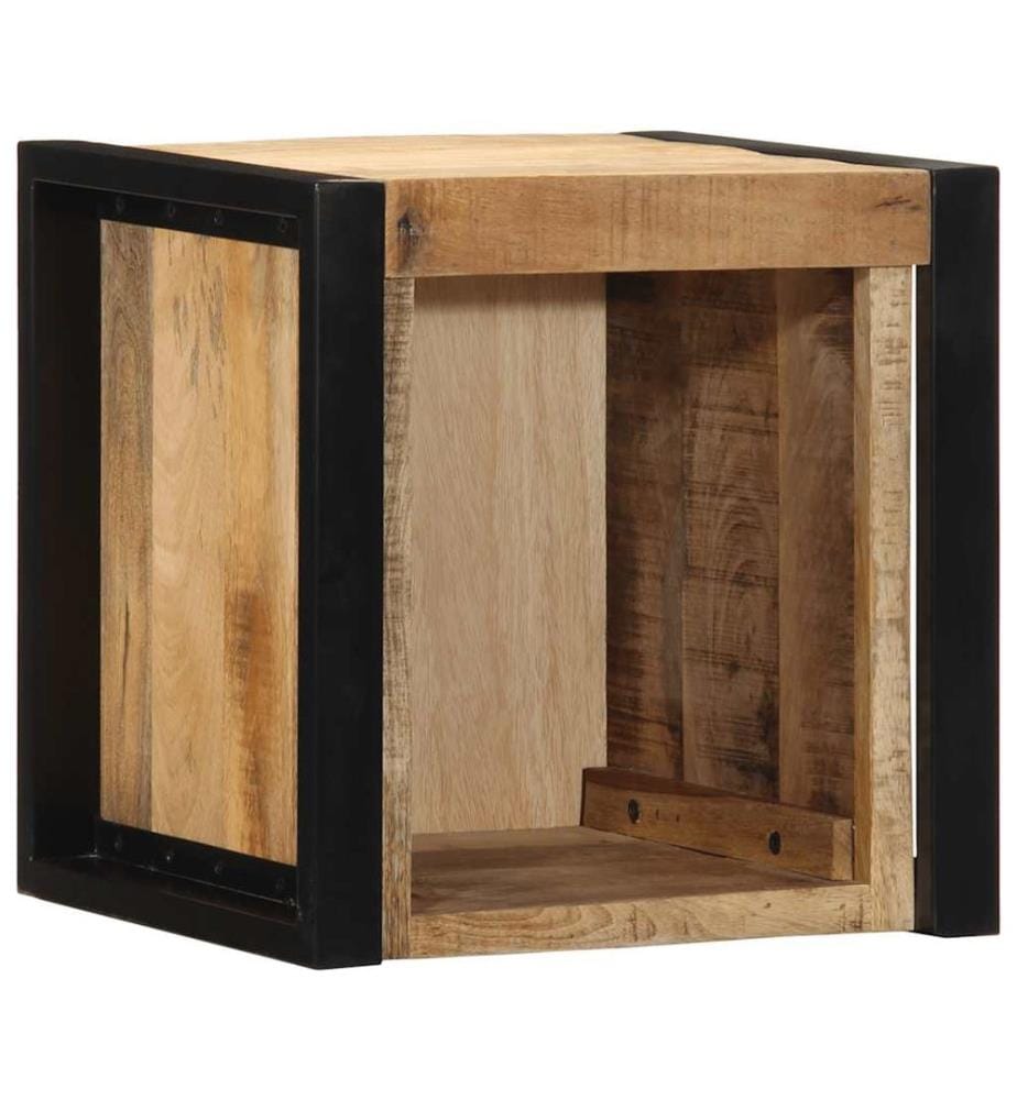 Table de chevet 40x35x40 cm bois massif de manguier brut